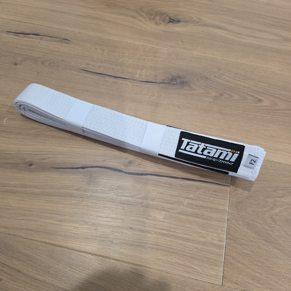 Tatami White Martial Arts Belt - Traditional Jiu-Jitsu/BJJ Belt